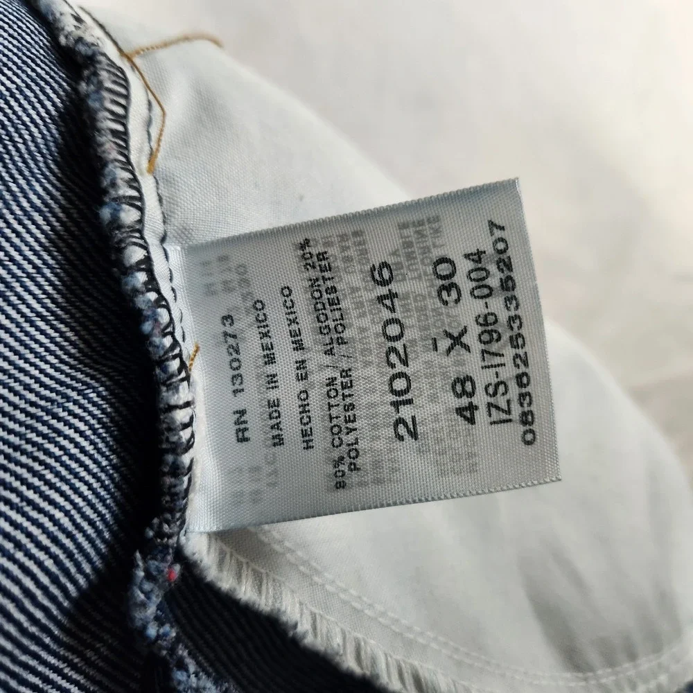 Vtg Lee Regular Fit Jeans Men's 48x30 Dark Wash Denim‎ Big Tall Classic Straight
